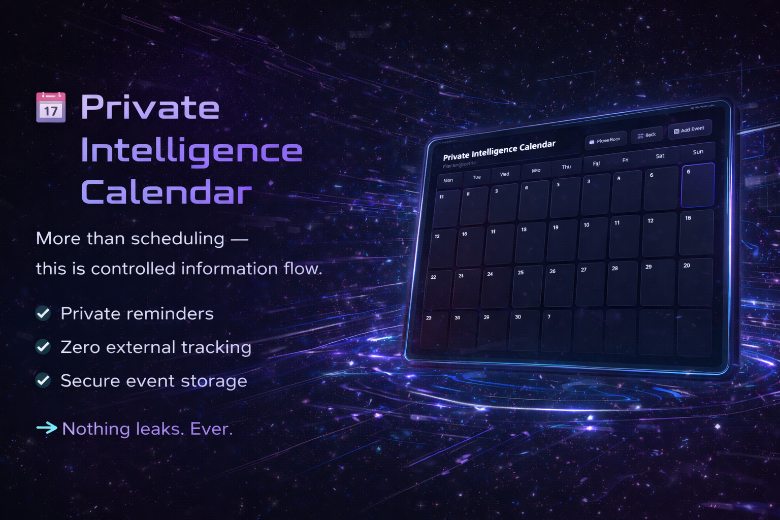 Private Intelligence Calendar